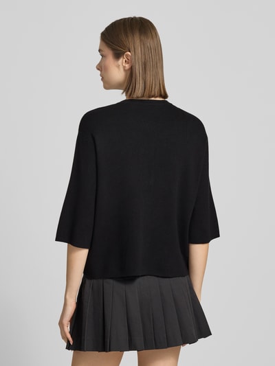 ONLY Kardigan rozpinany o kroju regular fit z Mieszanka wiskozy Model 'MAISIE' Czarny 5
