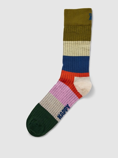 Happy Socks Socken mit Allover-Muster Modell 'Chunky Stripe' Blau 1