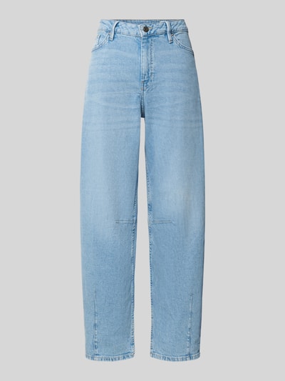 Produktfoto, hellblaue Regular Fit Barrel Jeans aus Baumwoll-Mix von s.Oliver RED LABEL, Damen Barrel Jeans, gerade Form, glatte Textur