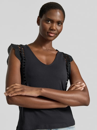 VERO MODA Regular Fit Top aus reiner Baumwolle Modell 'GABBY' Black 3