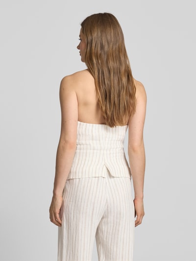 Samsøe Samsøe Slim Fit Off-Shoulder-Bluse aus reinem Leinen Modell 'SAELLENA' Offwhite 5
