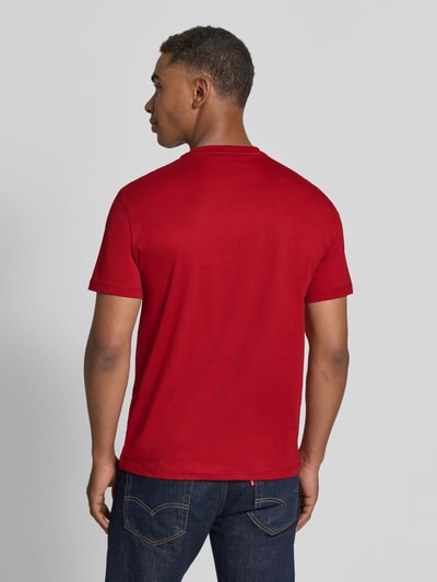 Armani Exchange Slim Fit T-Shirt aus reiner Baumwolle mit Logo-Print Rot 5