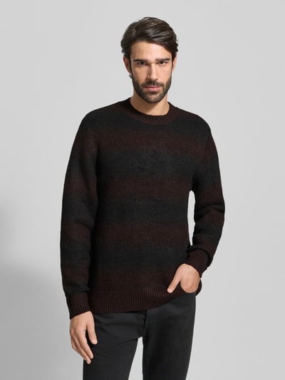 JACK & JONES Premium Loose Fit Strickpullover mit Woll-Anteil Dunkelbraun 4