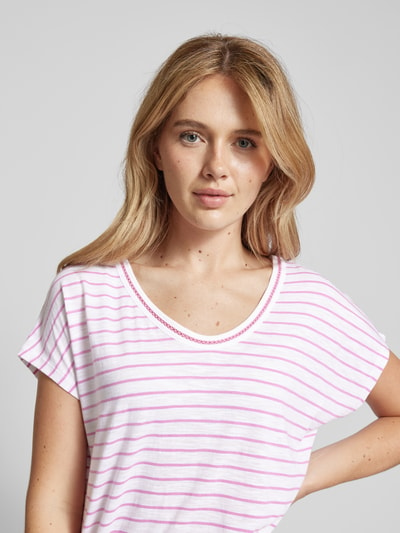 s.Oliver RED LABEL T-shirt met ronde hals Rosé - 3