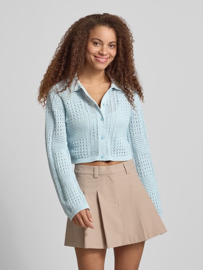 JJXX regular fit cardigan met polokraag model 'Sue' Lichtblauw - 4