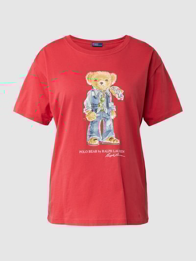 Polo Ralph Lauren T-Shirt aus Baumwolle mit Motiv-Print Hellrot 2