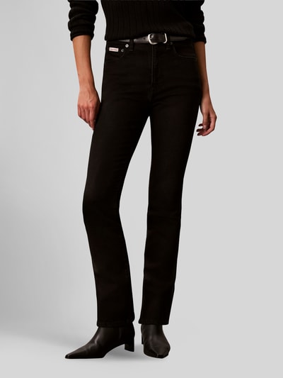 Calvin Klein Jeans skinny fit bootcut jeans van katoenmix Zwart - 4
