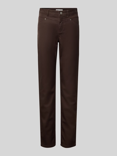 Christian Berg Woman Jeansy o kroju slim fit z wpuszczanymi kieszeniami i kieszeniami z tyłu Ciemnobrązowy 2