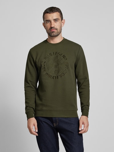 PME Legend Sweatshirt met ronde hals Olijfgroen - 4