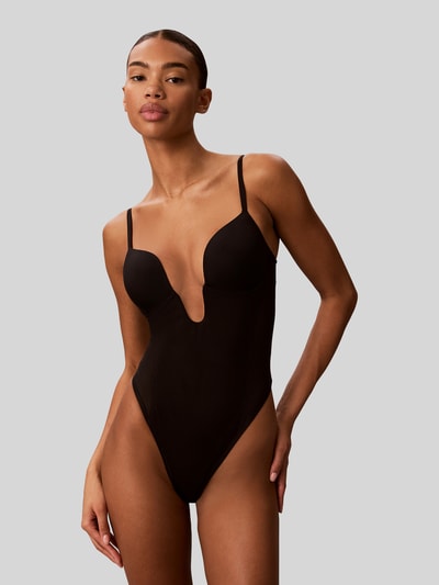 Calvin Klein Underwear Shapewear body met diepe v-hals Zwart - 4