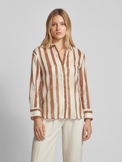 Mango Bluse mit Umlegekragen Beige 4