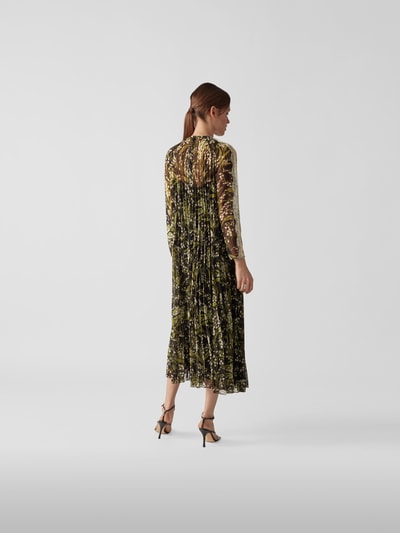 RED Valentino Maxikleid mit floralem Muster Schwarz 5