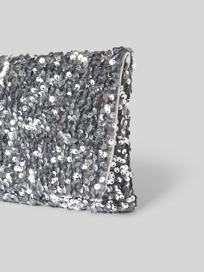 Abro Clutch mit Paillettenbesatz Silber 2