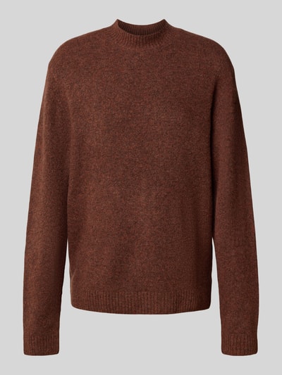 MCNEAL Strickpullover mit gerippten Abschlüssen Dunkelrot Melange 2