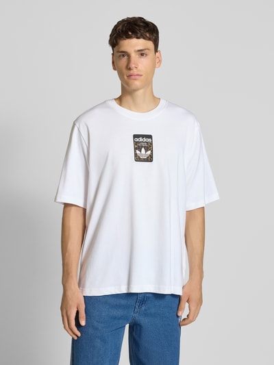adidas Originals T-Shirt mit Label-Print Weiss 4