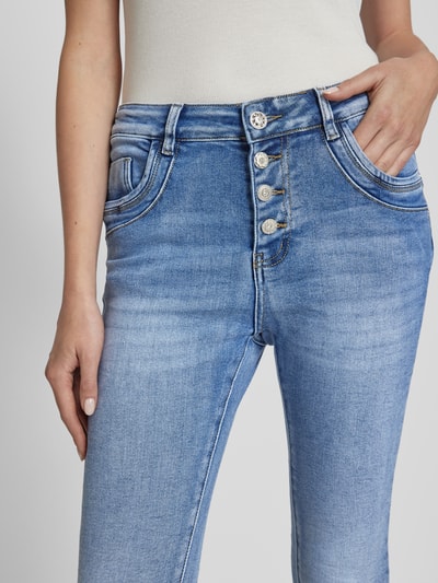 miss goodlife Skinny fit jeans met knoopsluiting Jeansblauw - 3