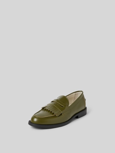 Duke & Dexter Penny-Loafer aus echtem Leder Oliv 2