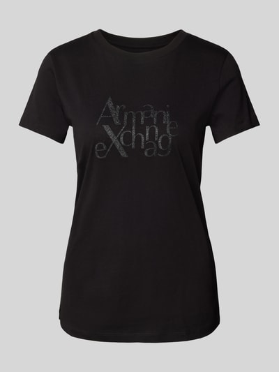 ARMANI EXCHANGE T-Shirt mit Label-Print Black 2