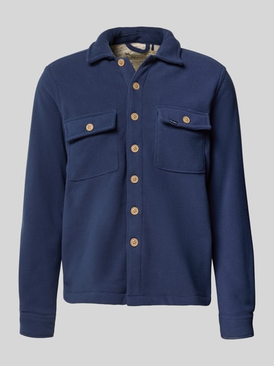 Blend Regular fit vrijetijdsoverhemd met kentkraag, model 'BAKI' Marineblauw - 2