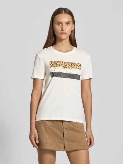 Only T-shirt o kroju regular fit z czystej bawełny model ‘TANYA LIFE’ Biały 4