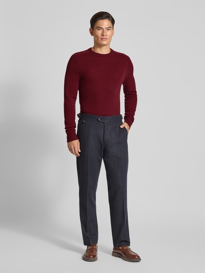 FTC-Cashmere Kaschmirpullover mit Rundhalsausschnitt Bordeaux 1