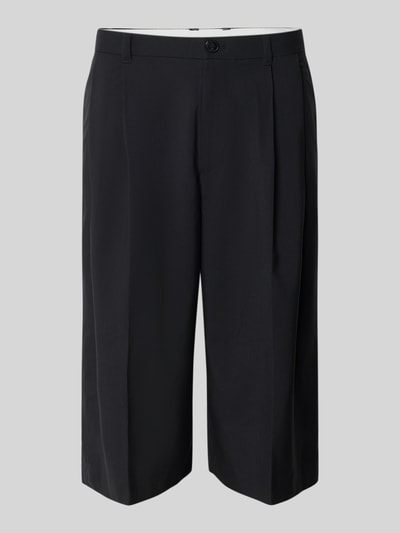 WEEKDAY Bermuda met bandplooien, model 'Joey' Zwart - 2