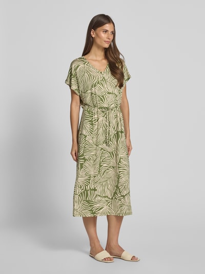 Soyaconcept Sukienka midi z wiązanym paskiem model ‘MARICA’ Zielony 1