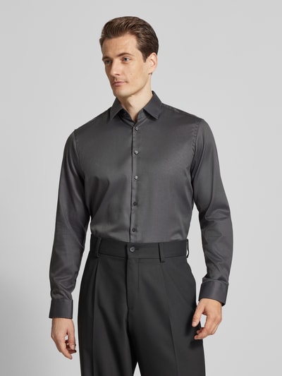 Jake*s Regular Fit Businesshemd in Premiumqualität Anthrazit 4