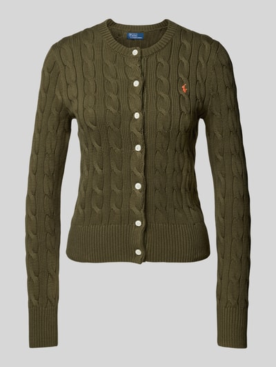 Polo Ralph Lauren Strickjacke mit Knopfleiste Oliv 1