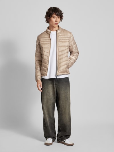 Jack & Jones Steppjacke mit Stehkragen Modell 'HERO' Beige 1