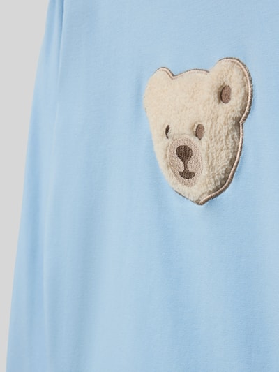 Steiff Langarmshirt mit Motiv-Stitching und Rundhalsausschnitt Bleu 2