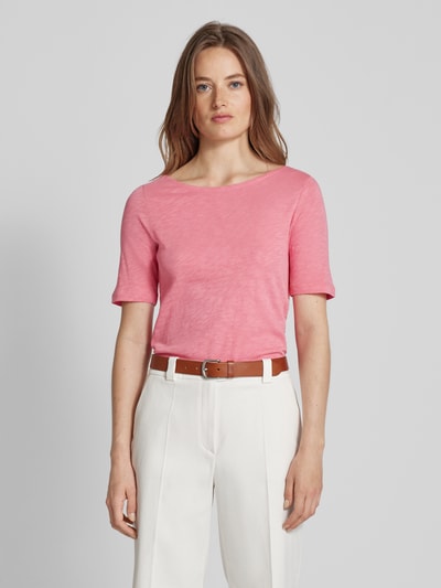 Marc O'Polo T-shirt in effen design met ronde hals Koraal - 4