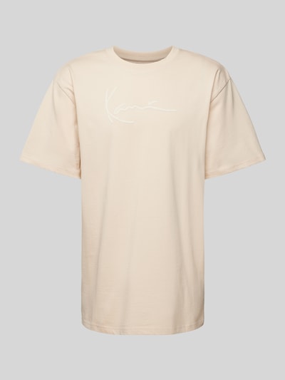 KARL KANI T-Shirt mit Label-Print Beige 1