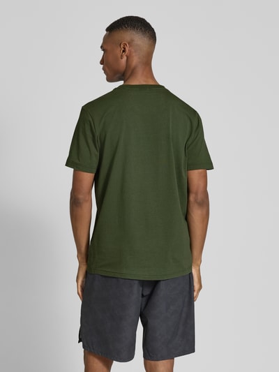 BOSS Green T-shirt met labelprint Donkergroen - 5
