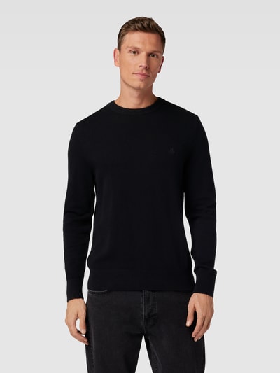 Marc O'Polo Gebreide pullover met ribboorden Zwart - 4