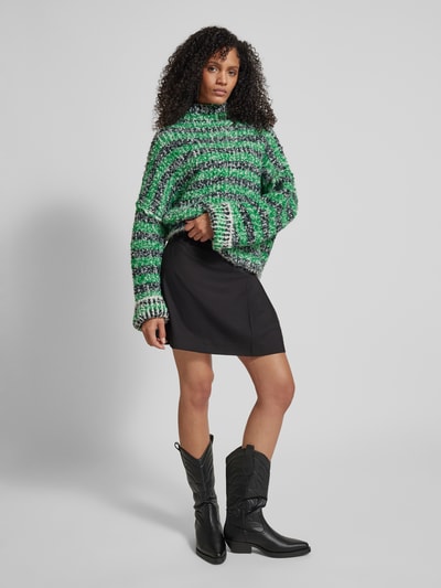 JAKE*S STUDIO WOMAN Relaxed fit gebreide pullover met opstaande kraag Groen - 1