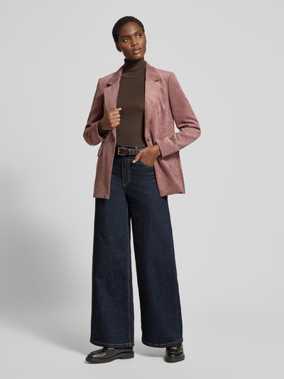 comma Slim Fit Blazer aus Cord mit Pattentaschen Mauve 1