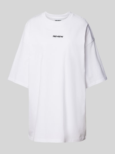 Review Essentials oversized T-shirt met logo Wit - 2