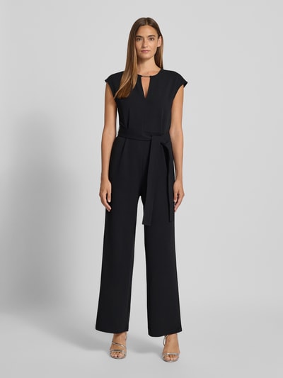 Calvin Klein Womenswear Regular Fit Jumpsuit mit Schlüsselloch-Ausschnitt Modell 'Scuba' Black 4