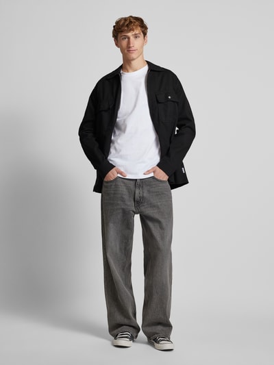 Only & Sons Relaxed fit overhemdjack met kentkraag, model 'STEAM' Zwart - 1