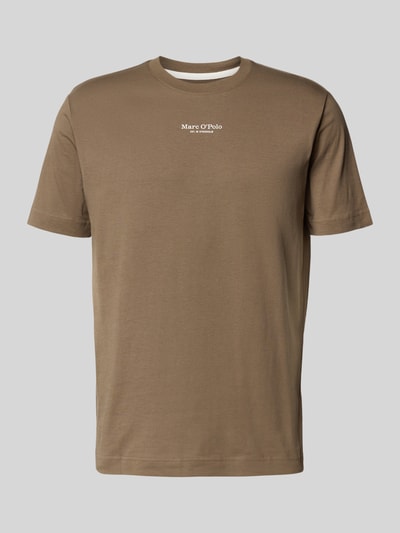 Marc O'Polo Regular fit T-shirt van puur katoen Hazelnoot - 2