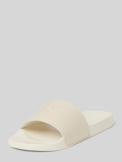 Calvin Klein Jeans Slides mit Label-Print Sand 1