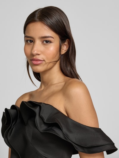 Lipsy Cocktailkleid mit drapierten Rüschen Black 3