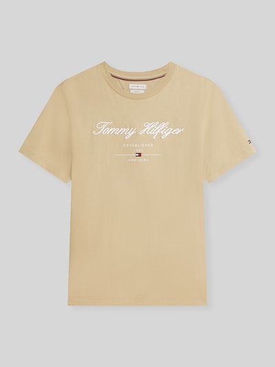 Tommy Hilfiger regular fit T-shirt van puur katoen Beige - 2