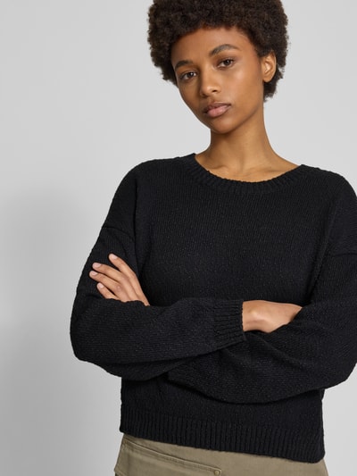 Marc O'Polo Denim Strickpullover mit gerippten Abschlüssen Black 3