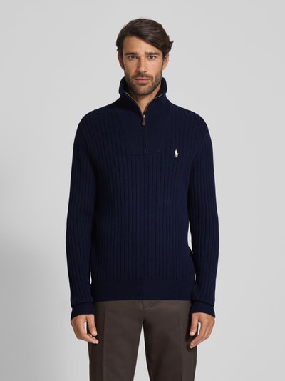 Polo Ralph Lauren Sweter z dzianiny ze stójką Granatowy 4