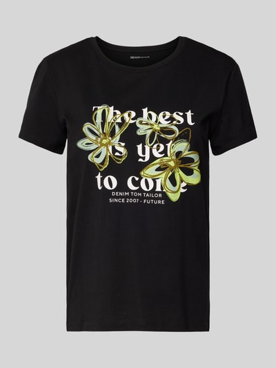 Tom Tailor Denim Regular Fit T-Shirt aus reiner Baumwolle Black 2