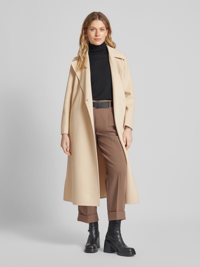 Weekend Max Mara Lange jas van scheerwol met tailleriem, model 'MANU' Beige - 1