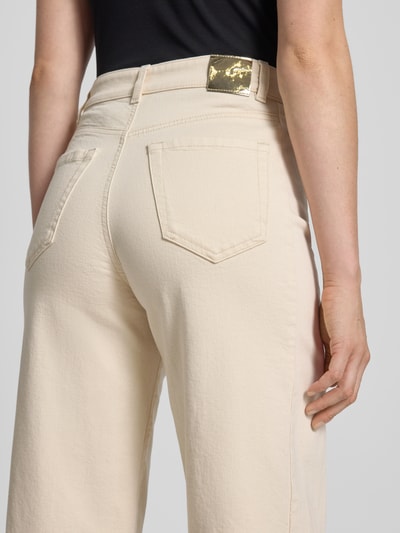 Marc Cain Jeansy o kroju relaxed fit z wysokim stanem i wpuszczanymi kieszeniami Złamany biały 3