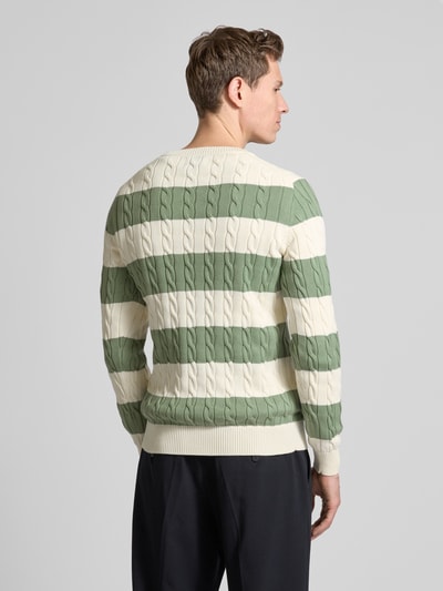 Gant Strickpullover mit Label-Stitching Schilf 5